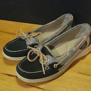 Sperry Top-siders‎ navy blue glen plaid loafer women's 7.5m